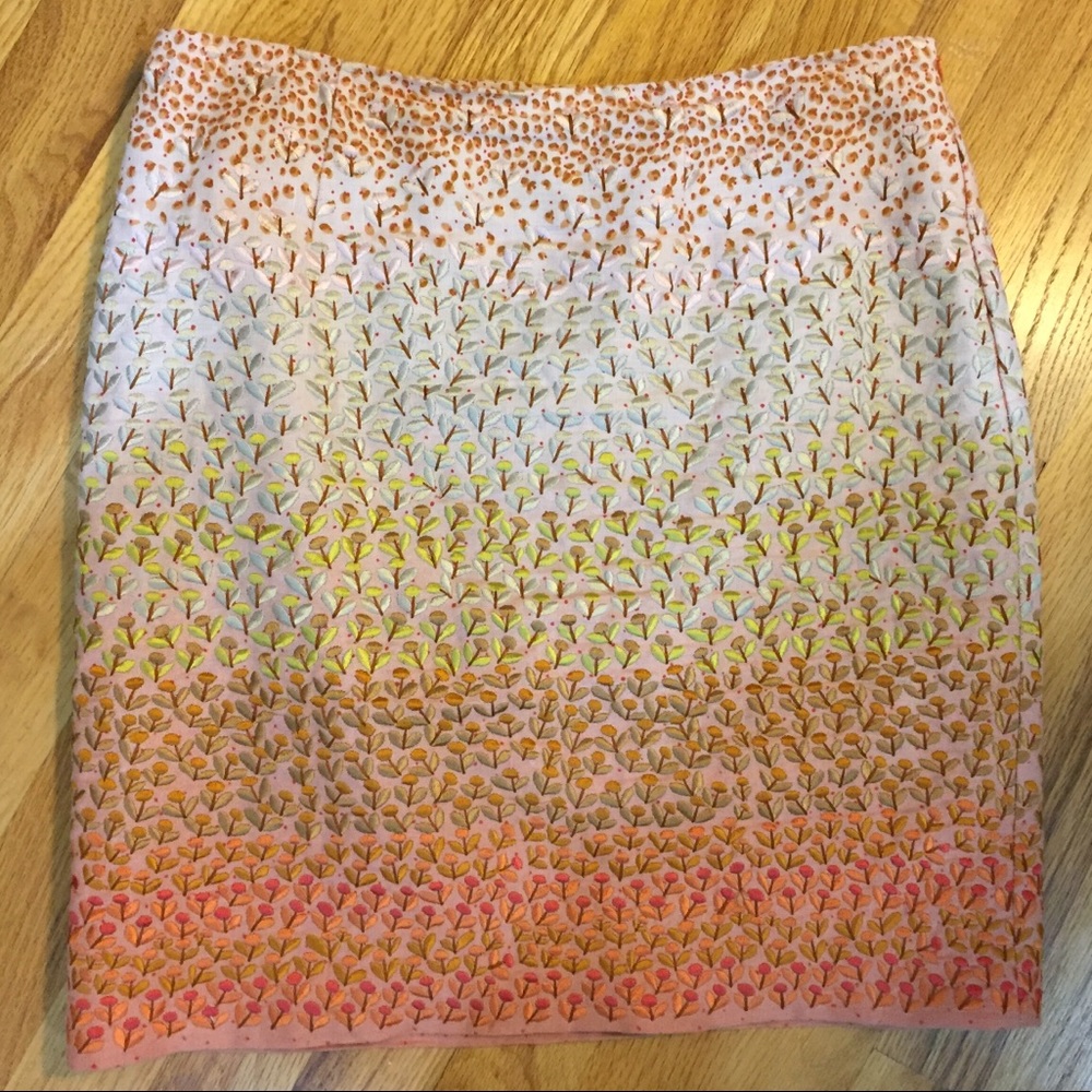 anthropologie hd in paris ombre petals skirt peach - Picture 2 of 7
